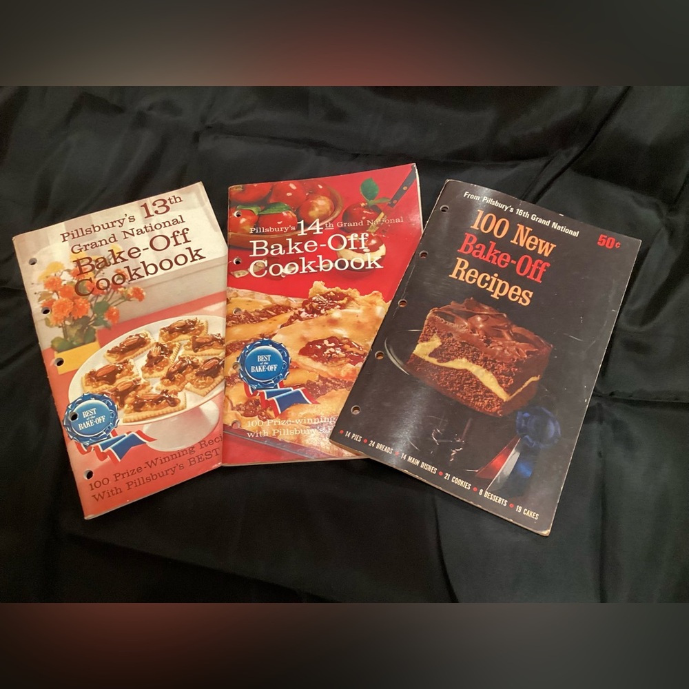 VTG Pillsbury #s 13,14 &16 Bake-Off Cookbook Lot - Recipes Collection 1960s